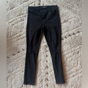 EXPRESS Distressed Hi-Rise Leggings